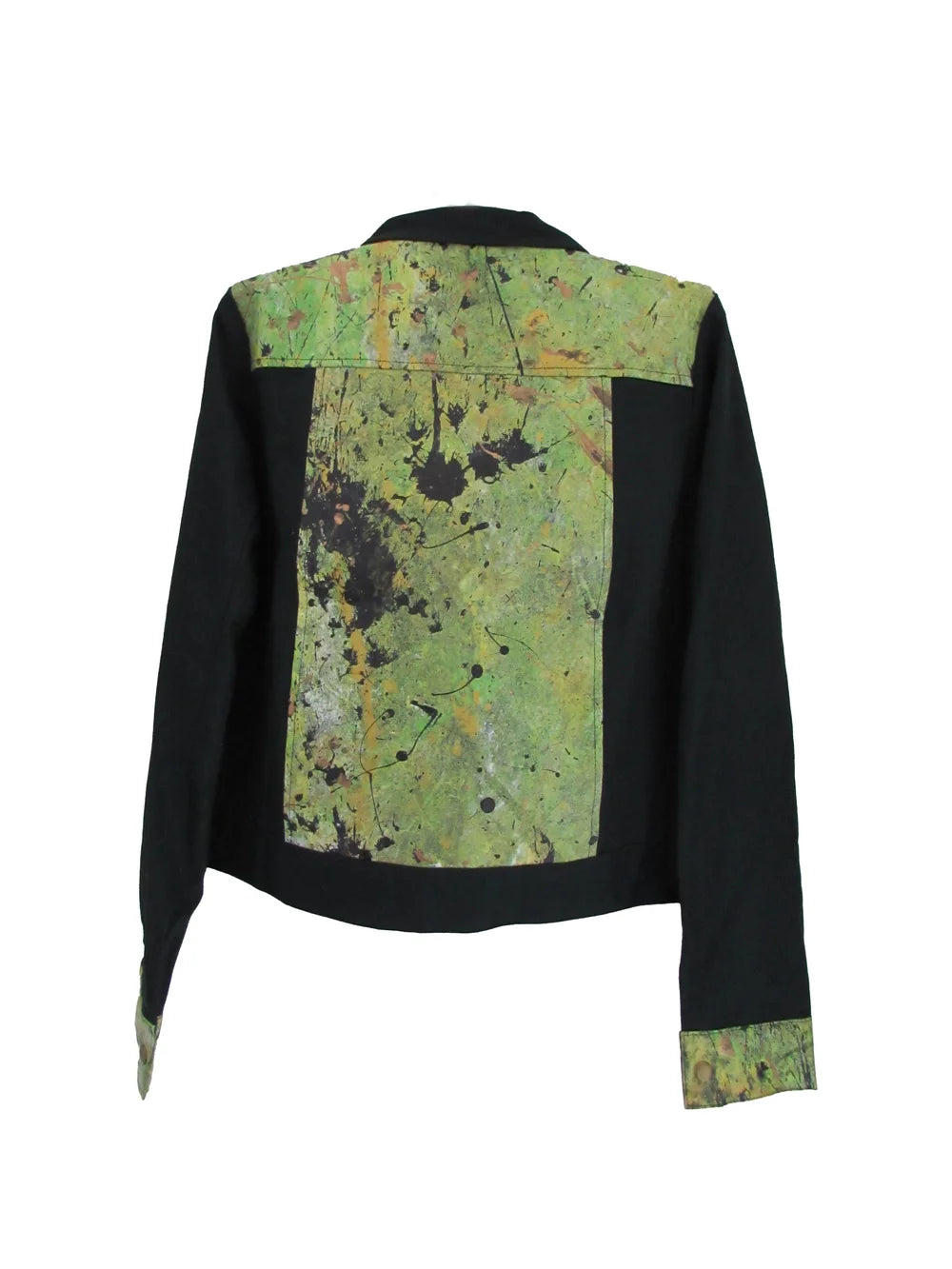 LLORENZ JACKET - GREEN FABRIC + LEATHER